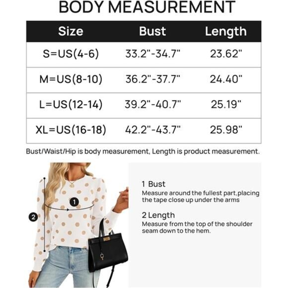 Women's Long Sleeve Crewneck Sweater – Fall Polka Dots - Picture 7 of 7